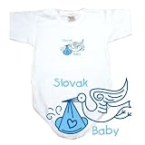 BABY BODYSUIT WHITE  LIGHT BLUE STORK SLOVAK  SLOVAKIA 12 - 18 Months