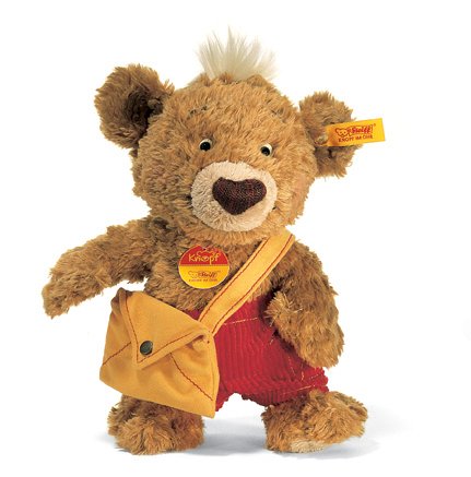 Childrens Toyshop  Spielwaren : Steiff 14444 - Teddybär Knopf 25 cm hellbraun