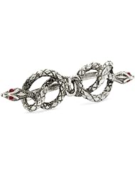 Shameless Jewelry "Animal Attraction" Sterling Silver-Tone Double Snake Ring, Size 6/7