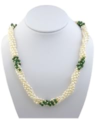 Easigo Jewelry Freshwater Pearl Necklace and Bracelet combo