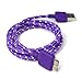 Galaxy Note 3 Charger,Landfox Braided Fabric USB 3.0 Charger Cable for Samsung Galaxy Note 3 (Purple)