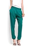 41BXavzTfmL. SL160  Mango Womens Draped waist tapered trousers   Jade