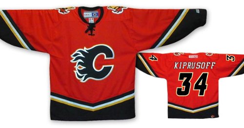 Buy KIPRUSOFF #34 Calgary Flames CCM 550 Series Replica NHL Hockey Jersey (NHLPA Certified Custom Sewn...