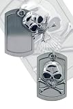 Stainless Steel Skull / Dog Tag Pendant
