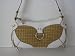 Authentic THE SAK "BRODIE II FAB" White & Khaki Leather & Rayon Woven Handbag