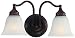 Murray Feiss Two-Light Bristol Vanity Strip, Oil Rubbed Bronze with White Alabaster Glass Shades # VS6702-ORB
