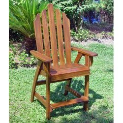 Adirondack Bar Chair (Acacia) (53.25H x 27.25W x 28.25D) by