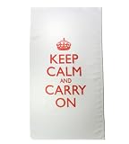 Dish Towel Keep Calm and Carry On White