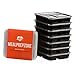 Meal Prep Zone 3 Compartment Food Storage Containers with Lids, Set of 7