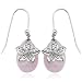 Sterling Silver Rose Quartz Flower Earrings