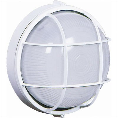 Artcraft Lighting AC5661WH  Large Round Wall Sconce Light, White