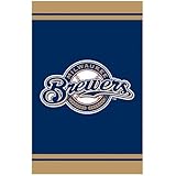 MLB Milwaukee Brewers Fiber Optic Garden Flag - 12.5in X 18in - Great Father's Day Gift!
