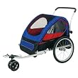 Schwinn Trailblazer Double Bicycle Trailer (Blue/Red/Black)
