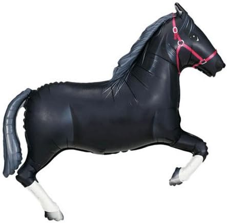 43" Black Horse Helium Shape