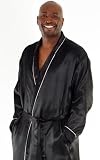 Men's Classic Long Satin Lounge Robe, Bathrobe