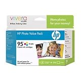 Original HP 95 Series Tri-color Ink Cartridge w/200 Sheet 4x6" HP Premium Photo Value Pack in Retail Packaging