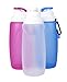 Bilik Kids 12 Ounce Collapsible Foldable Silicone Sports Water Bottle Camping Canteens - Clear