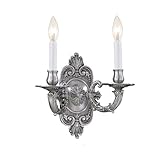 Crystorama Traditional Crystal 2 Light Wall Sconce 642-PW