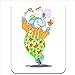 Elephant Clown on Unicycle Juggling Food Premium Quality Thick Rubber Mouse Mat Pad Soft Comfort Feel Finish
