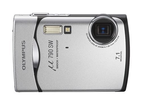 Childrens Toyshop  Electronics : Olympus Mju Tough 790 SW Digital Compact Camera - Starry Silver (7.1MP, 3 x Optical Zoom) 2.5"LCD