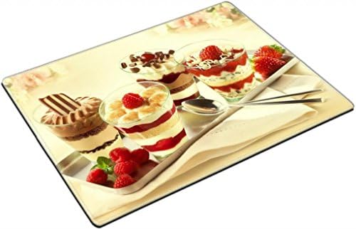 Chocolate Strawberries Ice Cream Delicious Food Punktail's Collections Placemat Pads Customized Made To Order Support Ready 15 6/8 Inch (400mm) X 11 13/16 Inch (300mm) X 1/8 Inch (3mm) High Quality Eco Friendly Cloth With Neoprene Rubber
