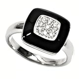 Sterling Silver Ring with Clear CZ - Size: 6-9