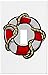 Red Nautical Preserver Wallplate Decorative Switch Plate Cover (1 Gang - Single)