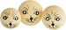 3x Katzenkopf aus Holz ME 36186