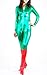 TOMSUIT Unicolor Shiny Metallic Zentai Catsuit, Front Open