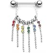 Rainbow Pride Chain Drop Nipple Shield