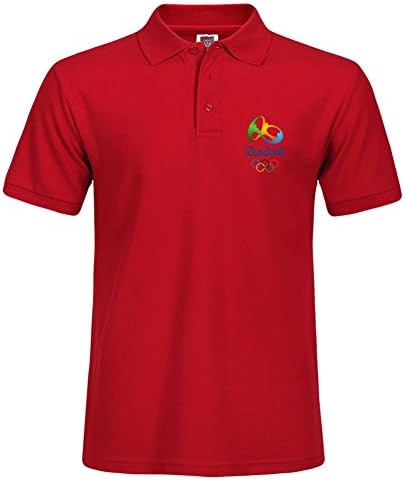 IKAI Men's 2016 Brazil Rio Olympic Games Logo POLO Red L