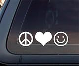 Peace Love Happiness Car Decal / Sticker