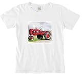 Red Farmall Tractor - Cars, Trucks, Planes, and Trains Women's Cut T-Shirt
