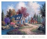 Big Bear Creek Architecture Art Poster Print by Dennis Patrick Lewan, 17x14