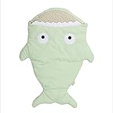 HAPPYLIFEHER おくるみ サメ 新生児 赤ちゃん ベビー 0-3歳 かわいい 綿 オーガニック コットン 7色 出産祝い (グリーン)