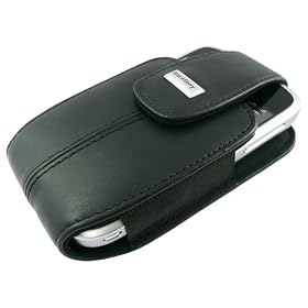 GENUINE BlackBerry BOLD 9000 Tote Pouch/Case With Wrist Strap & Proximity Sensor (BLACK Lambskin Leather)