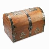 10.5 x 6.5 Wood Domed Treasure Chest Box