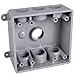 Hubbell PDB77550GY Weatherproof Box with 1/2-Inch or 3/4-Inch Outlets, Gray by Hubbell