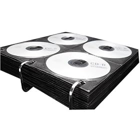 Vaultz Media Binder Sleeves, 8 CD/Sleeve, 25 EA/PK, Black