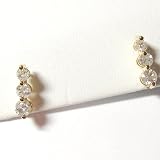 14K Yellow Gold Diamond Journey Three-Stone Earrings - 1.00 Ct.