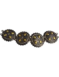 Sterling Ethnic Bracelet with Toggle Lock - Sterling Silver