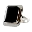 Sterling Silver and Onyx Square Ring&nbsp;