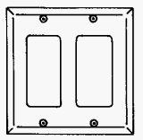 Leviton Decora - Wall plate - white - 2 ports