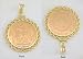 14K Yellow Gold 20 Franc Angel Coin Bezel Set Pendant