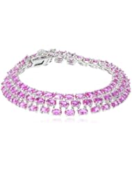 Sterling Silver Gemstone Bracelet, 7"