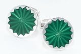 Sterling silver handmade cufflinks with enamel