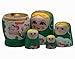 Green Set of 5 Cutie Nesting Dolls Matryoshka Madness Russian Doll