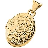 14K Yellow Gold Oval Shaped Locket