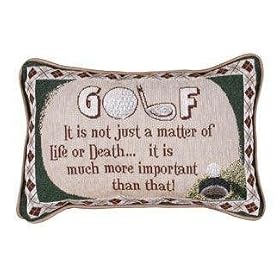 Set of 2 Funny Golf Quote Decorative Throw Pillows 9" x 12"