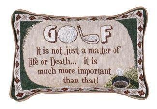 Golf Is Not Matter Life or Death Tapestry Toss Pillow USA Made